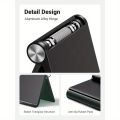 Adjustable Portable Foldable Desktop Tablet & Phone Stand with Secure Clamps - Hands-Free Viewing Compact Design for Home. 