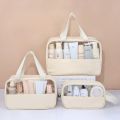 Women's Clear Makeup Bag Portable Travel Cosmetic Bag Large Capacity Bath Bag Multifunctional Waterproof Storage Compartment.