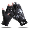 GOBYGO Fishing Gloves Flip Finger Touch Screen Waterproof Wear-resistant Outdoor Riding Thickened Silicone Anti-slip Men Women.