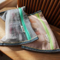 Translucent mesh nylon storage bag ID bag travel ticket data line pen storage portable thin foldable Cosmetic bag Pencil Case.