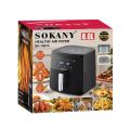 Sokany (SK-10074) 8 Litre Digital Touch Screen Air Fryer | 1700W | 8 Presets | 60 Min Timer | 80°C–200°C. 