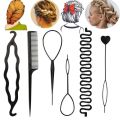 Hair Tool Hair Styling DIY Styling Tool Set Tail Hair Flipper Pull through Ponytail Tool French Hair Braiding Loop Tool French Centipede Braiders French Twist. 