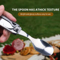 Outdoor Portable Folding Cutlery Set Spoon Fork Knife Compact Camping Picnic Travel Utensils Lightweight. 