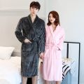 Thick Flannel Soft Unisex Bathrobe. 