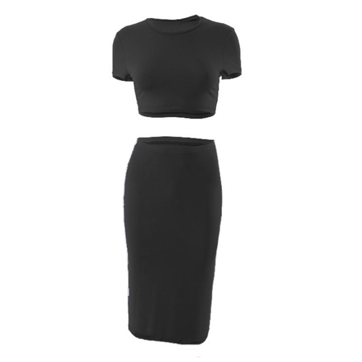 Womens%20Dress%20Sets%20Short%20Sleeve%20Crop%20Tops%20And%20Mid%20Calf%20Skirt%20Suit%20Fashion%202PCS%20Set%20Slim%20Office%20Lady%20Summer%20Suits%20Clothing%20QX2413%20-%20Image%207