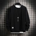 Mens Casual Sweatshirts Hoodie Men Fake Two Pieces Multi Color O-Neck Fashion Harajuku Style Male Sweatshirt 2023 New. 
