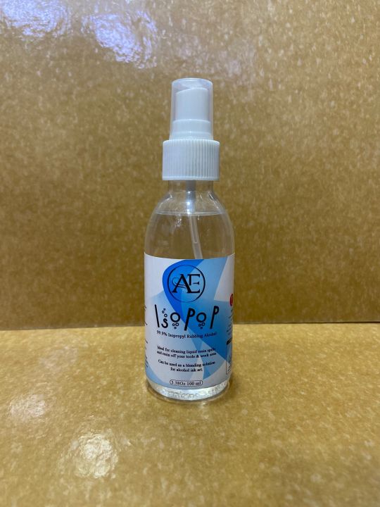 Aesham Iso Pop Spray 99.9% Isopropyl Rubbing Alcohol Resin Bubble Buster Air Bubble Remover Crystal Clear With Smooth Finish for Epoxy Resin Art