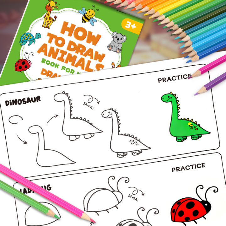 96%20Animal%20Themes%20Interactive%20Activity%20Book%20on%20How%20To%20Draw%20Animals%20Four%20Simple%20Steps%20To%20Complete%20Drawing%20Coloring%20Toy%20Book%20-%20Image%203