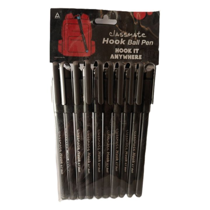 Classmate Hook Ball Pen 0.7mm 1 Packet(10 pieces)