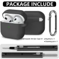 AirPods 3 Case Cover with Cleaner Kit,Soft Silicone Protective Case for Apple AirPod Pro 2nd/1st Generation Case for Women Men. 