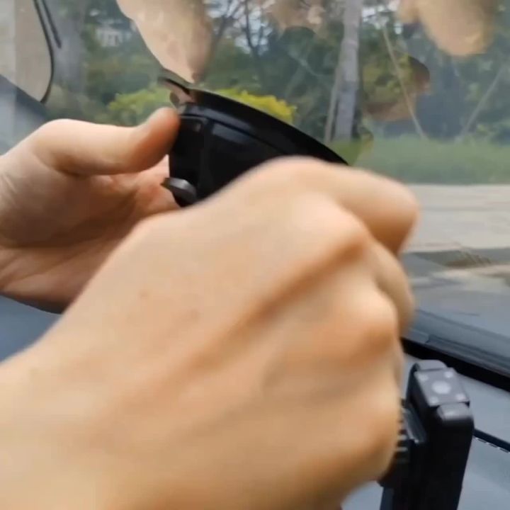 Powerful Suction Cup Car Mount for Insta360 X4 X3 X2, Dashboard Quick-release Holder for Pocket 3 12 11 10 9 8 Action 4 3