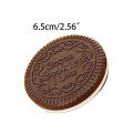 Portable Mini Pocket Mirror With Comb Brown Cute Chocolate Cookie Shaped Design Mirror Makeup Chocolate Folding Comb Makeup Gift. 