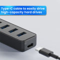 Elough 4 Ports USB HUB 3.0 High Speed Multi USB 3.0 Splitter Type c USB 2.0 Expander Power Adapter For PC Computer. 