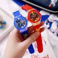 Disney Mickey Children Watches Girls Color Light Source Silicone Princess Elsa Kids Watch Boys Gift Clock Wrist. 