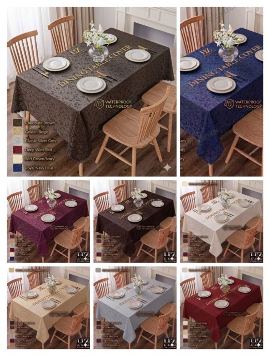 Modern%20Classic%20PVC%20Tablecloth%206/8%20Seater%20Rectangle/Oblong%2060x90/102cm%20Elegant%20Dining%20Table%20Cover%20-%20Image%202