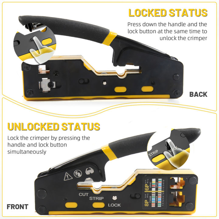 HOMEFISH%206088%20Multifunctional%20CRIMPER%20Through-Hole%20Wire%20Crimper%208P6P%20Dual-Use%20Pliers%20for%20RJ45%20Punch-Down%20RJ45%20Crystal%20Head%20-%20Image%204