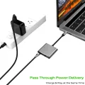 USB C HUB 3in1 Type C 3.0 to HDMI-compatible Docking Station PD Fast Charge 4K HDMI Adapter Splitter For MacBook Phone Computer. 