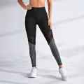 Seamless Sexy Mesh Spliced Leggings Women with Pocket Leggings High Waist Push Up Butt Gym Trainning Fashion Slim Yoga Tights. 
