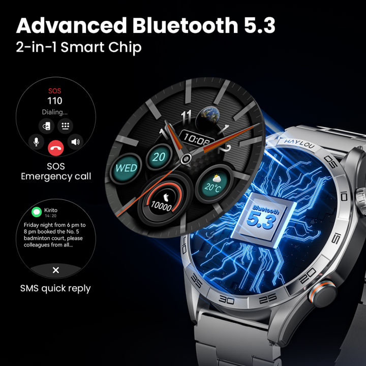 HAYLOU%20Solar%205%20Voice%20Calling%20Smartwatch%201.58''%20AMOLED%20Display%2060Hz%20Smart%20Watch%2024H%20Health%20Monitoring%20Sports%20Smartwatch%20for%20Men%20-%20Image%204