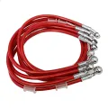 Free shipping Red 400 To 2200mm Hydraulic Brake Hose DOT oil Pipe Line Braided Cable 10mm Banjo Chromium plating For universal. 