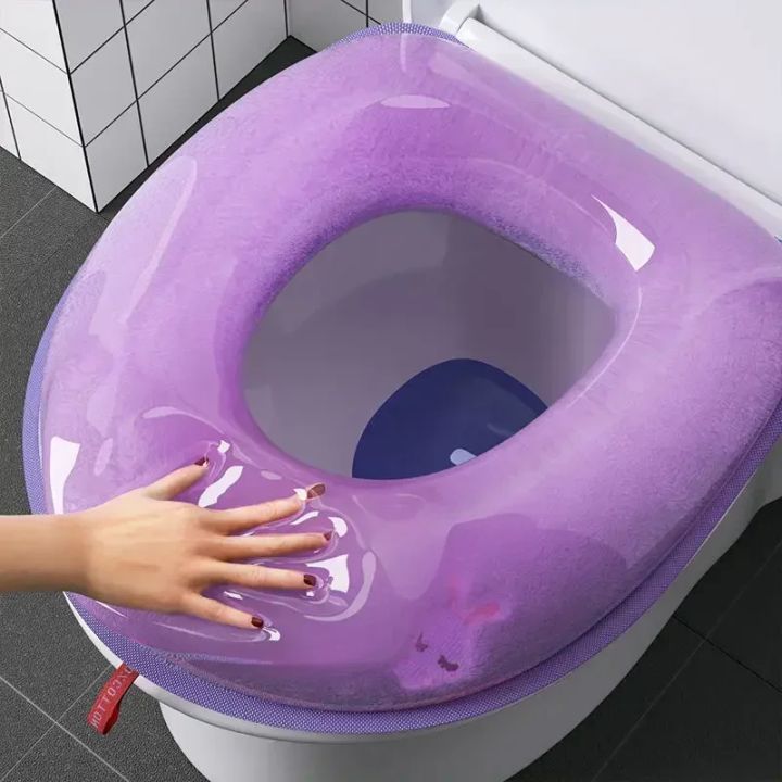 1pc Soft Toilet Seat Cover for All Seasons, Washable, Waterproof, Easy To Clean, Universal Fit Bathroom Upgrade, Anti-Slip