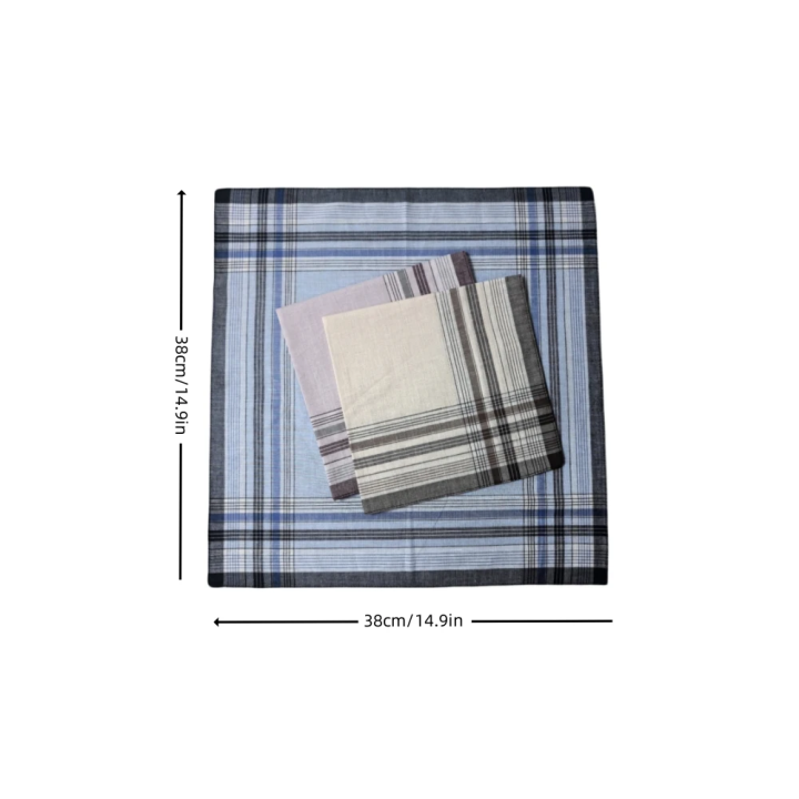 38cm/14.9in%20Soft%20Cotton%20Men's%20Handkerchief%20Classic%20Striped%20Pattern%20Multicolor%20Options%20Stylish%20Men's%20Accessory%20-%20Image%205
