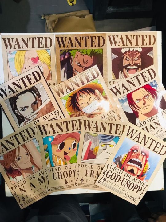 10 pcs gloss sticker pack. One piece anime characters stickers A5 size ...