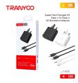 TRANYOO 25W Super Fast Charger Kit Type-c to Type-c UK Standard Adapter. 