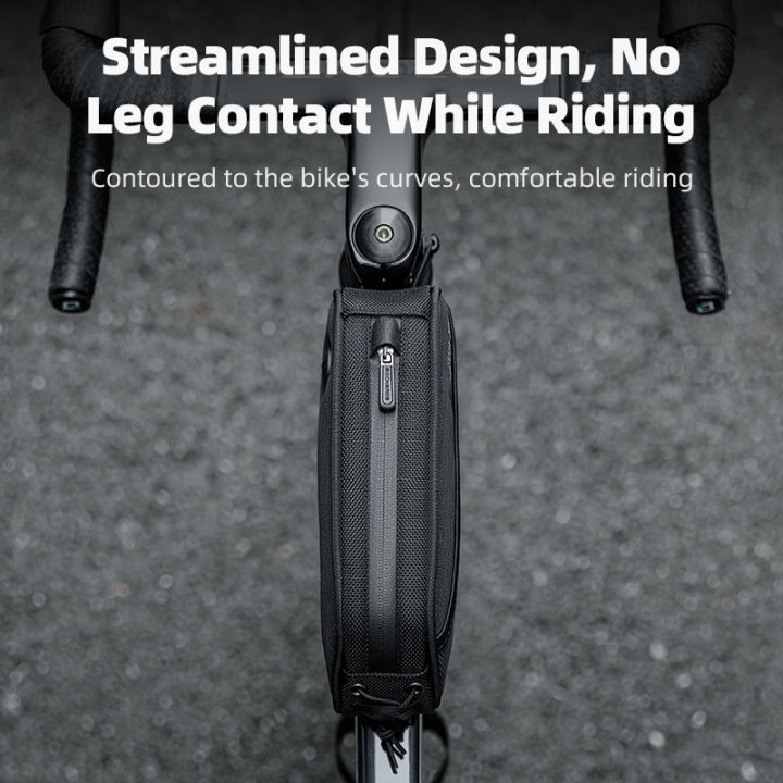 ROCKBROS%20Bicycle%20Bag%201.3L%20Portable%20Frame%20Front%20Tube%20Cycling%20Bag%20Waterproof%20MTB%20Road%20Bicycle%20Pannier%20Black%20With%20Headphone%20Jack%20-%20Image%206