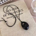 Minimalist Retro Gradient Pendant Necklace Korean Style Long Sweater Chain Necklace Female Autumn and Winter Accessory.
