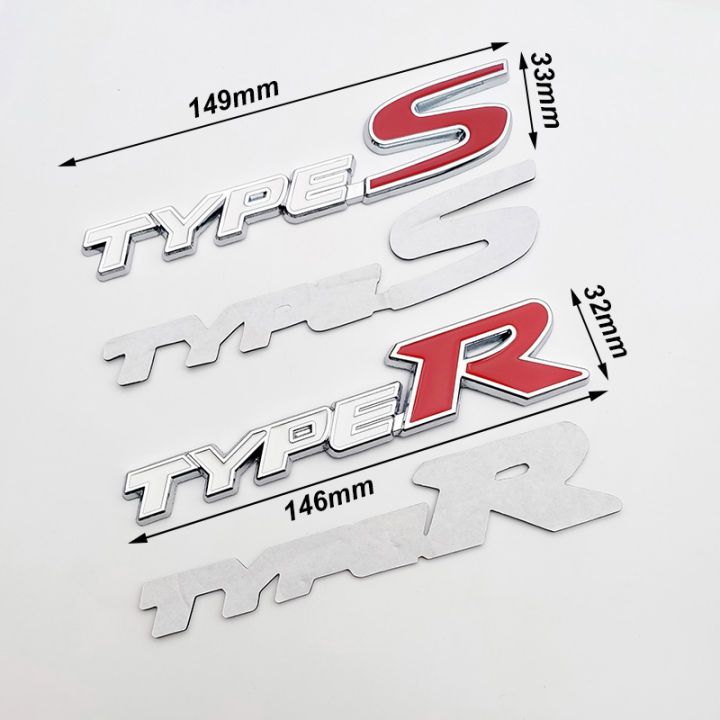 3d Metal Type S Logo Type R Emblem Letters Car Trunk Badge Type S Type ...