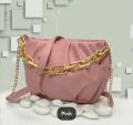 Girls Shoulder Bag with Stylish Golden Chain and Long Strap Crossbody Wallet. 