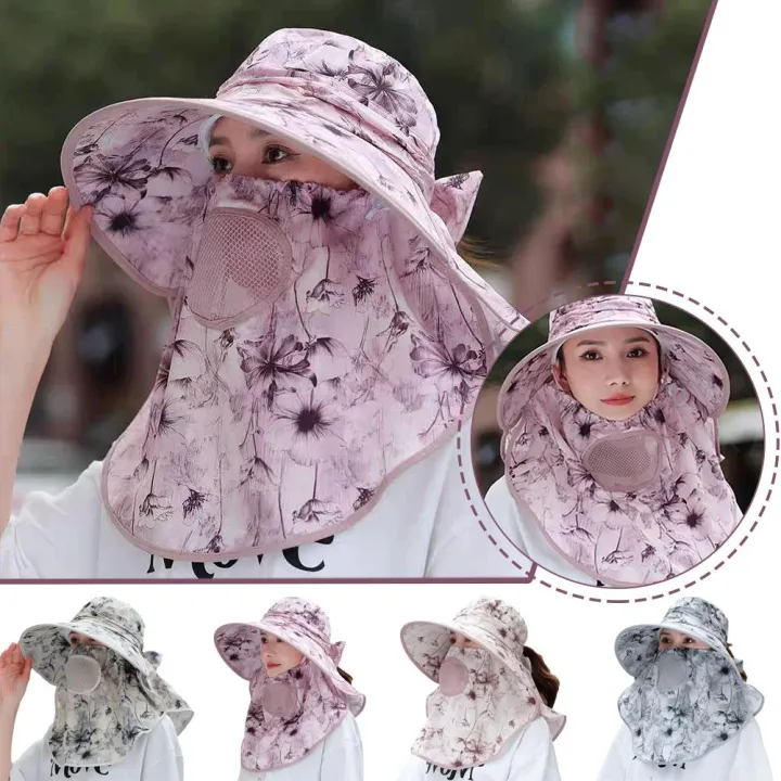 Summer%20Women%20Wide%20Brim%20Garden%20Work%20Shade%20Hat%20Face%20Mask%20No%20Detachable%20Sunhat%20Outdoor%20Breathable%20Fisherman%20Hat%20UV%20Protection%20%EF%BB%BF%20-%20Image%206