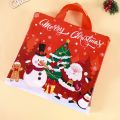 6pcs Christmas Reusable Gift Bags with Handles Durable Plastic Xmas Tote Bags Gifts Wrapping Shopping Christmas Decorations 2025. 
