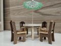 SMALL WOODEN TABLE & CHAIR SET TOY. 