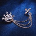 1 PC fashion lapel pin brooch love Accessories Women men brooches jewelry New Rhinestone Brooch Crown Crystal brooches for. 