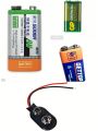9V BATTERY WITH CLIP 1 SET. 