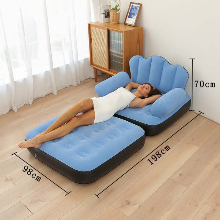 Inflatable Sofa | Multifunctional 5 in 1 Inflatable Sofa with L-shaped Armrest,Modern Guest Sleeper Sofa Bed for Indoor & Outdoor, Easy to Clean