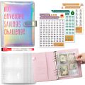 2024 New100 Envelope Savings Challenge Laser A5 Loose-Leaf Binder Budget Binder With Cash Envelopes Money Organizer System. 