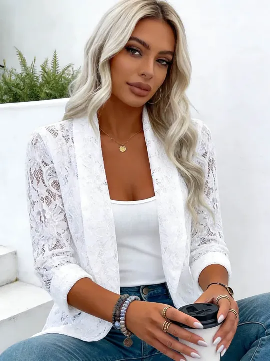 2026%20New%20Women's%20Spring%20Suit%20Jacket,%20Lace%20Semi-permeable,%20Long-sleeved%20Suit%20Collar,%20Buckle-free%20Design,%20Office%20Women's%20Clothing%20-%20Image%206