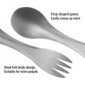 Titanium Spork 2-in-1 Spoon Ultralight Cookware Portable Fork Knife Outdoor Camping Picnic Travel Eco-Friendly Flatware.