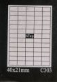 65 Label on A4 size Sticker Sheet. 