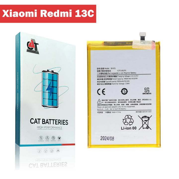 Xiaomi Redmi 13c Battery Replacement CAT Original (BN5Q) 5000mAh High Capacity - Genuine BN5Q Battery for Xiaomi Redmi 13c