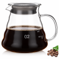 Leeseph Coffee Carafe, 350/600ml Coffee Clear Glass Kettle Sharing Pot with Lids, Pour Over Coffee Espresso Maker Accessories. 