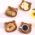 1 Pc Lovely Bear Food Storage Tray Dried Fruit Snack Plate Appetizer Serving Platter For Party Candy Pastry Nuts Dish.