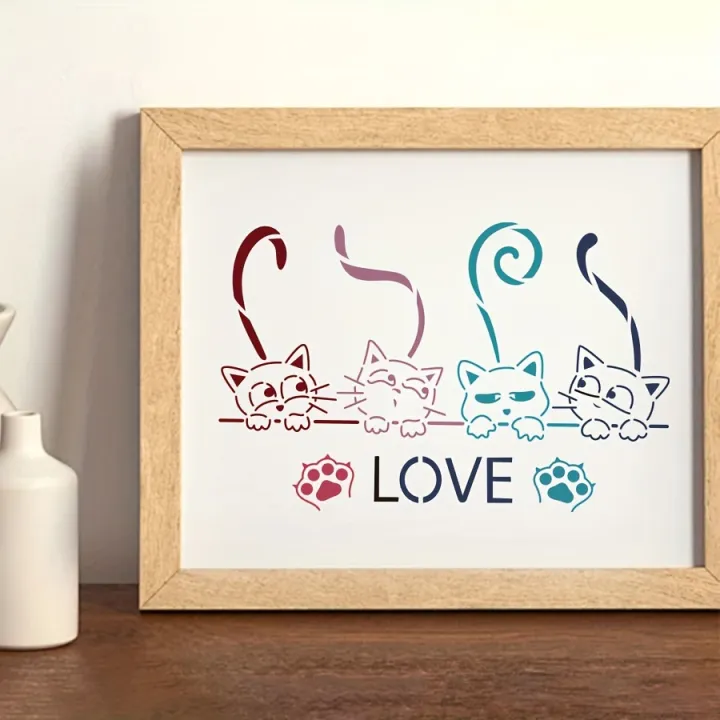 Cat%20LOVE%20Drawing%20Stencil%20%7C%20Reusable%20%7C%20DIY%20Hollow%20Airbrush%20Template%20%7C%20Cute%20Paw%20Print%20Design%20%7C%20Craft%20Graffiti%20Painting%20Tool%20-%20Image%203