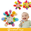 Baby Teeth Gel Manhattan Handheld Ball Toy for Infants And Toddlers Chewing Plush Toy with Soft Silicone Design. 