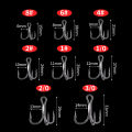 6x Strong Fishing Hooks Treble Hooks for Hook Upgrade Cutting Blade Short Shank Black Nickle 20Pcs 8# 6# 4# 2# 1# 1/0# 2/0# 3/0#. 