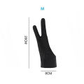 S/M/L Two-Finger Drawing Gloves Anti-touch Anti-fouling for Tablet Digital Board Touch Screen Oil Painting Office Art Supplies. 