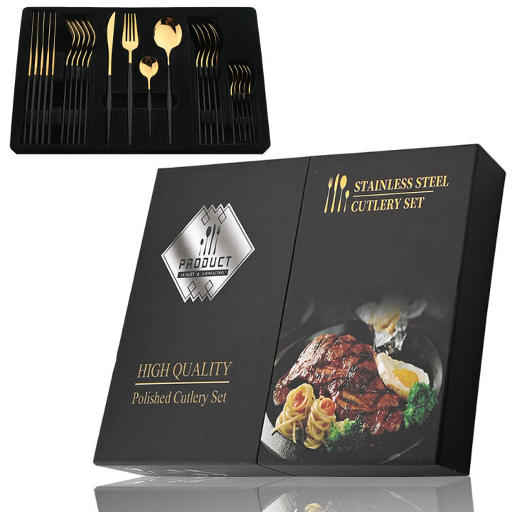 24Pcs%20Black%20Handle%20Golden%20Cutlery%20Set%20Stainless%20Steel%20Knife%20Fork%20Spoon%20Tableware%20Flatware%20Set%20Festival%20Kitchen%20Dinnerware%20%20-%20Image%208